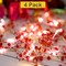 Elegant 20 LED Pearl Bead String Lights — Battery Operated, 3ft